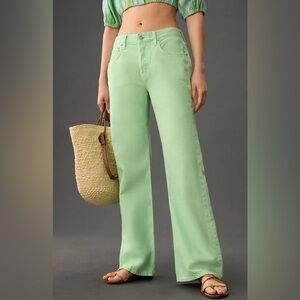 NWT Etica Amis Dusty Aqua Mid-Rise Relaxed Bootcut Jeans Size 27